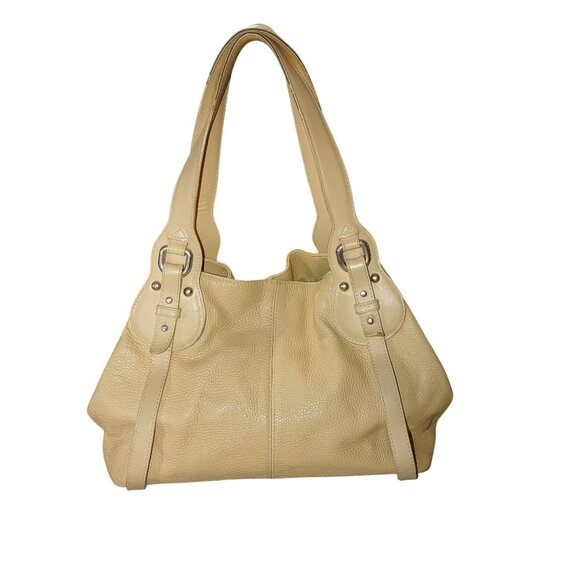 Furla Beige Soft Leather Tote Shoulder Bag Handbag Italy Dual Handles Spacious - Picture 11 of 11